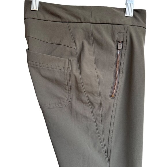 ATHLETA Wander Skinny Ankle Zip Olive Pants 349953-03 Women's Size 0 Nylon - Picture 12 of 16